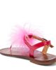 PePe PèPè Vernice feather-trimmed leather sandals - 3