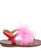 PePe PèPè Vernice feather-trimmed leather sandals - 4