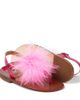 PePe PèPè Vernice feather-trimmed leather sandals - 6