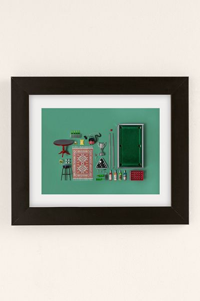 Pepino de Mar Pepino de Mar Dollhouse Inventory / Dark Green Art Print in Black Matte Frame at Urban Outfitters