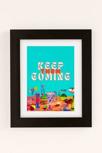 Pepino de Mar Pepino de Mar Keep Them Coming Art Print in Black Matte Frame at Urban Outfitters