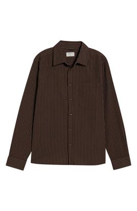Percival Percival Clancy Stripe Cotton Button-Up Shirt