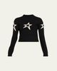 Perfect Moment Cropped Cable-Knit Star Sweater - 1