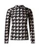 Perfect Moment Women's Base Layer Houndstooth Quarter-Zip Top - 6