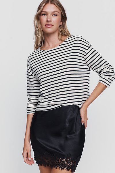perfectwhitetee Jenna 100% Cotton Boatneck Top