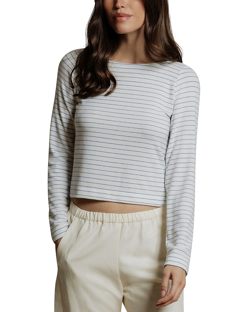 Perfectwhitetee perfectwhitetee Ainsley Brushed Sweater Stripe Long Sleeve Top