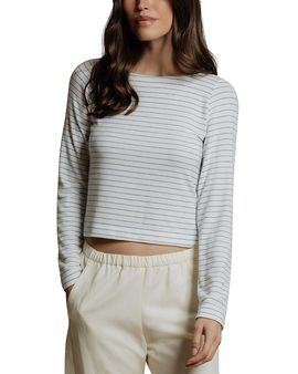 Perfectwhitetee perfectwhitetee Ainsley Brushed Sweater Stripe Long Sleeve Top