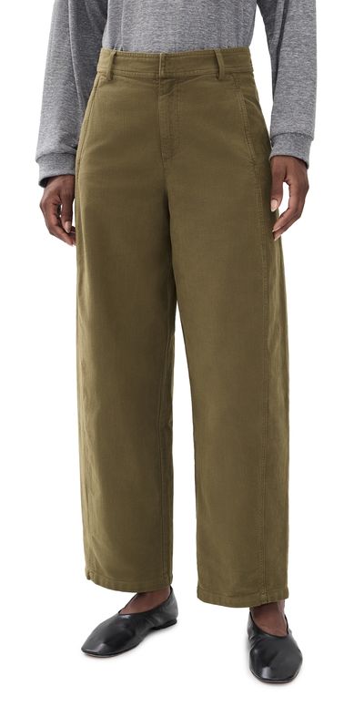 perfectwhitetee perfectwhitetee Akira Barrel Utility Pants Dark Olive