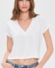 perfectwhitetee perfectwhitetee Alanis Recycled Cotton V Neck Tee White - 2