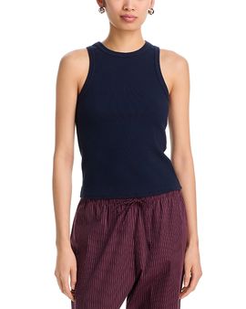 Perfectwhitetee perfectwhitetee Daphne Ribbed High Neck Tank