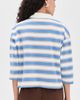 perfectwhitetee perfectwhitetee Daria Cotton Rugby Shirt Pacific Blue Stripe - 3