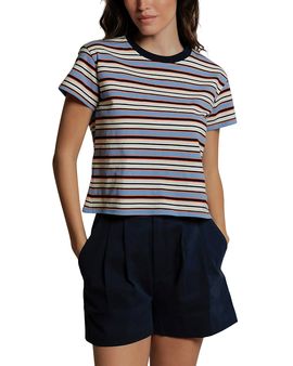 Perfectwhitetee perfectwhitetee Dawn Striped Cotton Blend Tee