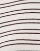 perfectwhitetee perfectwhitetee Eve Loop Terry Stripe Short Sleeve Shirt Natural/Chocolate Stripe - 6