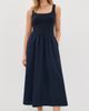 perfectwhitetee perfectwhitetee Fabiola Cotton Poplin Sleeveless Dress Navy - 2