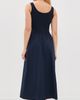 perfectwhitetee perfectwhitetee Fabiola Cotton Poplin Sleeveless Dress Navy - 3