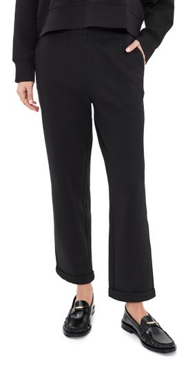 perfectwhitetee perfectwhitetee Flat Front Cuffed Pants True Black
