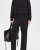 perfectwhitetee perfectwhitetee Flat Front Cuffed Pants True Black - 5