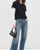 perfectwhitetee perfectwhitetee Harley Boxy Crew Tee True Black - 5