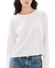 perfectwhitetee perfectwhitetee Harley Long Sleeve Boxy Crew Tee White - 1