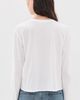 perfectwhitetee perfectwhitetee Harley Long Sleeve Boxy Crew Tee White - 3