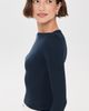 perfectwhitetee perfectwhitetee Harlow Viscose Ribbed Tee Navy - 4