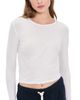 perfectwhitetee perfectwhitetee Inna French Jersey Long Sleeve Tee White - 1
