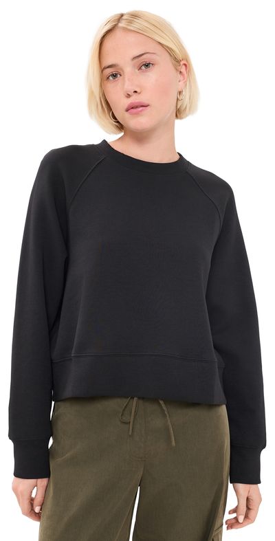 perfectwhitetee perfectwhitetee Nell Travel Crew Neck Sweatshirt True Black