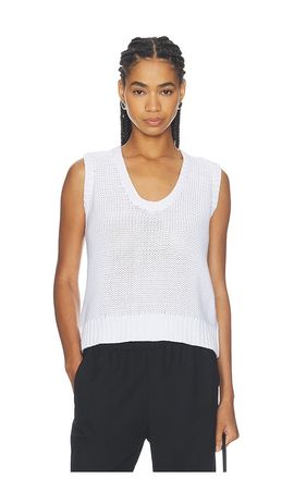 perfectwhitetee perfectwhitetee Peggy Cotton Sweater Tank Top