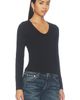 perfectwhitetee perfectwhitetee Shaya Long Sleeve V Neck Tee - 2