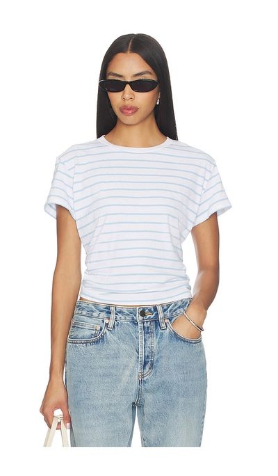 Perfectwhitetee perfectwhitetee Stripe Boxy Crewneck Tee