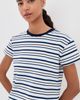 perfectwhitetee perfectwhitetee Stripe Supima Cotton Tee Navy Pacific Stripe - 2