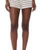 perfectwhitetee perfectwhitetee Summer Loop Terry Sweat Shorts Natural/Chocolate Stripe - 1