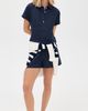 perfectwhitetee perfectwhitetee Tabitha Linen 1/4 Button Down Collared Tee Navy - 5