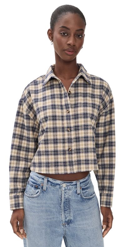 perfectwhitetee perfectwhitetee Tate Button Down Shirt Sugar Plaid