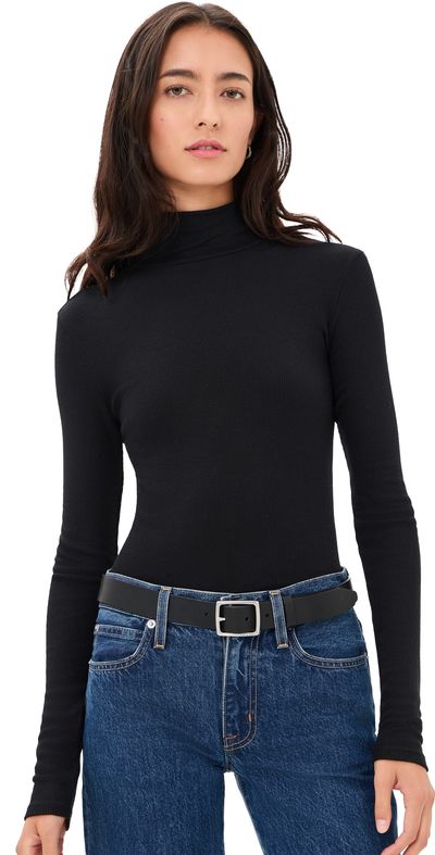 perfectwhitetee perfectwhitetee Tati Turtleneck Top True Black