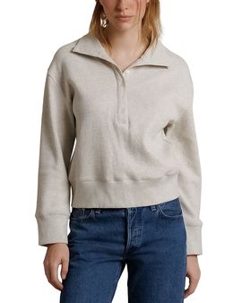 Perfectwhitetee perfectwhitetee Zia Cotton Waffle Collared Popover