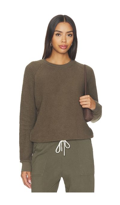 perfectwhitetee perfectwhitetee Ziggy Inside Out Fleece Long Sleeve Shrunken Crewneck Sweatshirt