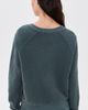 perfectwhitetee perfectwhitetee Zuri Reverse Fleece V Neck Sweatshirt Turbulence - 3