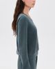 perfectwhitetee perfectwhitetee Zuri Reverse Fleece V Neck Sweatshirt Turbulence - 4