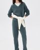 perfectwhitetee perfectwhitetee Zuri Reverse Fleece V Neck Sweatshirt Turbulence - 5