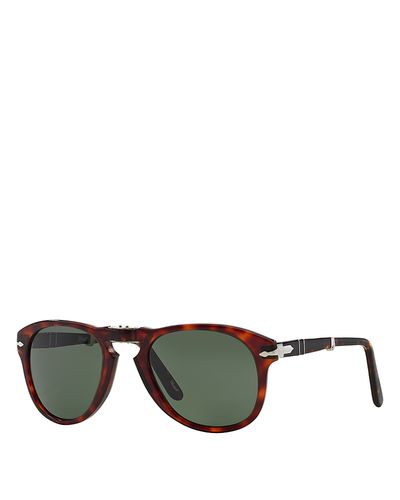 Persol Persol Folding Round Sunglasses, 54mm