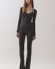 Personal Code Personal Code Kira Ribbed Layered Halter Top in Charcoal, Women's at Urban Outfitters - 3