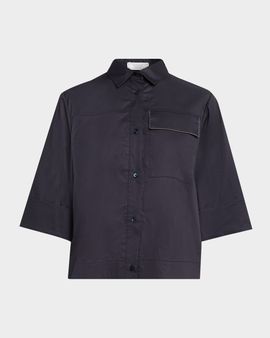 Peserico Boxy Stretch Cotton Shirt