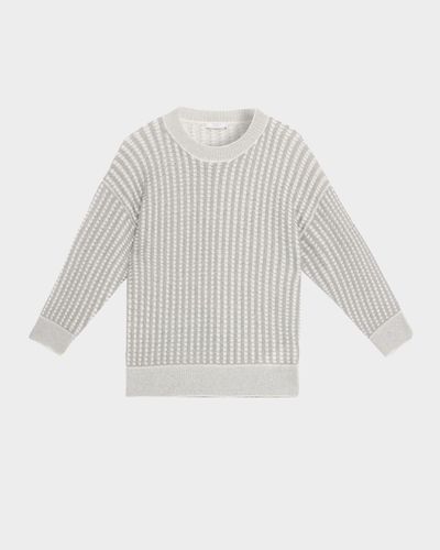 Peserico Metallic Open-Knit Wool Sweater