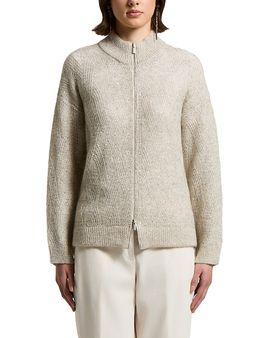 Peserico Peserico Boucle Zip Up Sweater with Micro-Sequins