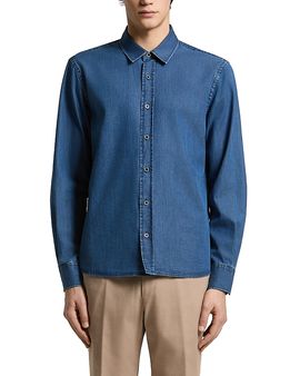 Peserico Peserico Chambray Point Collar Cotton Shirt