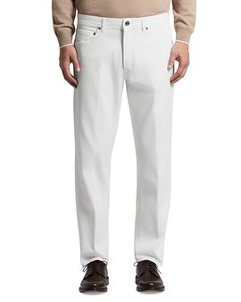 Peserico Peserico Cotton Blend Denim Bull Weave Jeans in Comet White