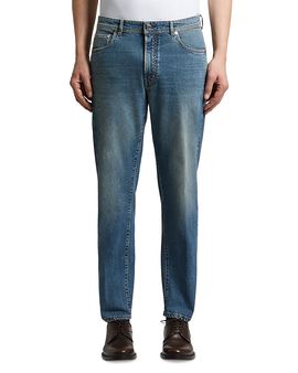 Peserico Peserico Cotton Blend Denim Stretch Twill Jeans in Galaxy Blue