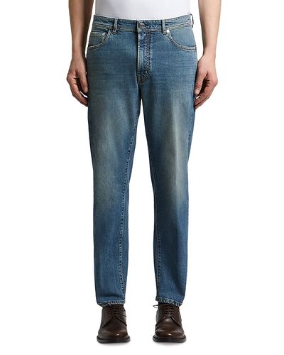 Peserico Peserico Cotton Blend Denim Stretch Twill Jeans in Galaxy Blue