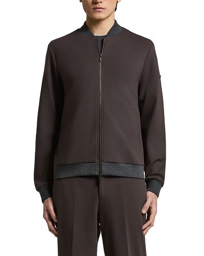 Peserico Peserico Cotton Blend Double Interlock Zip Sweater